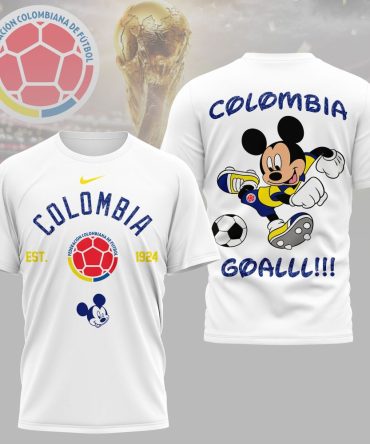 Colombia , Premium Wc26 Mickey Mouse Soccer Fan 3D Shirt