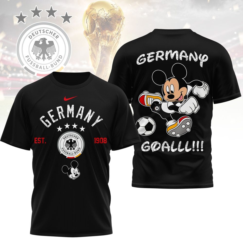 Germany , Premium Wc26 Mickey Mouse Soccer Fan 3D Shirt - Image 2