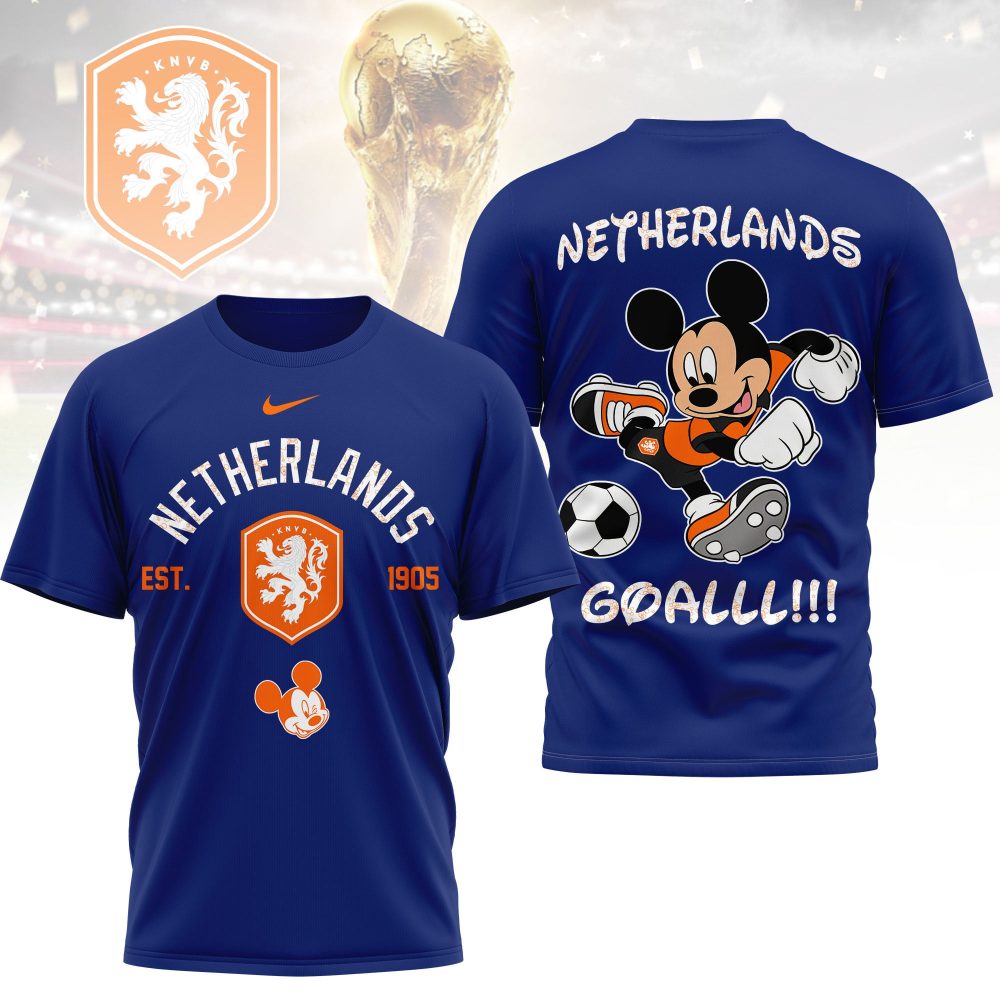 Netherlands , Premium Wc26 Mickey Mouse Soccer Fan 3D Shirt - Image 3