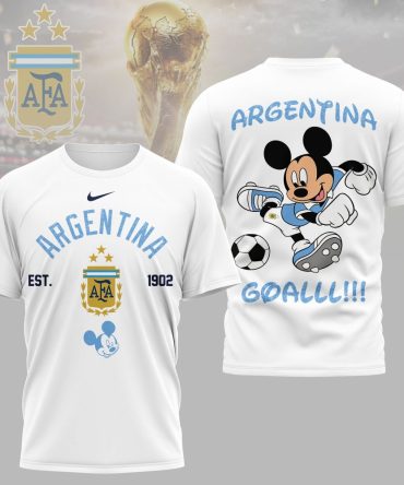 Argentina , Premium Wc26 Mickey Mouse Soccer Fan 3D Shirt