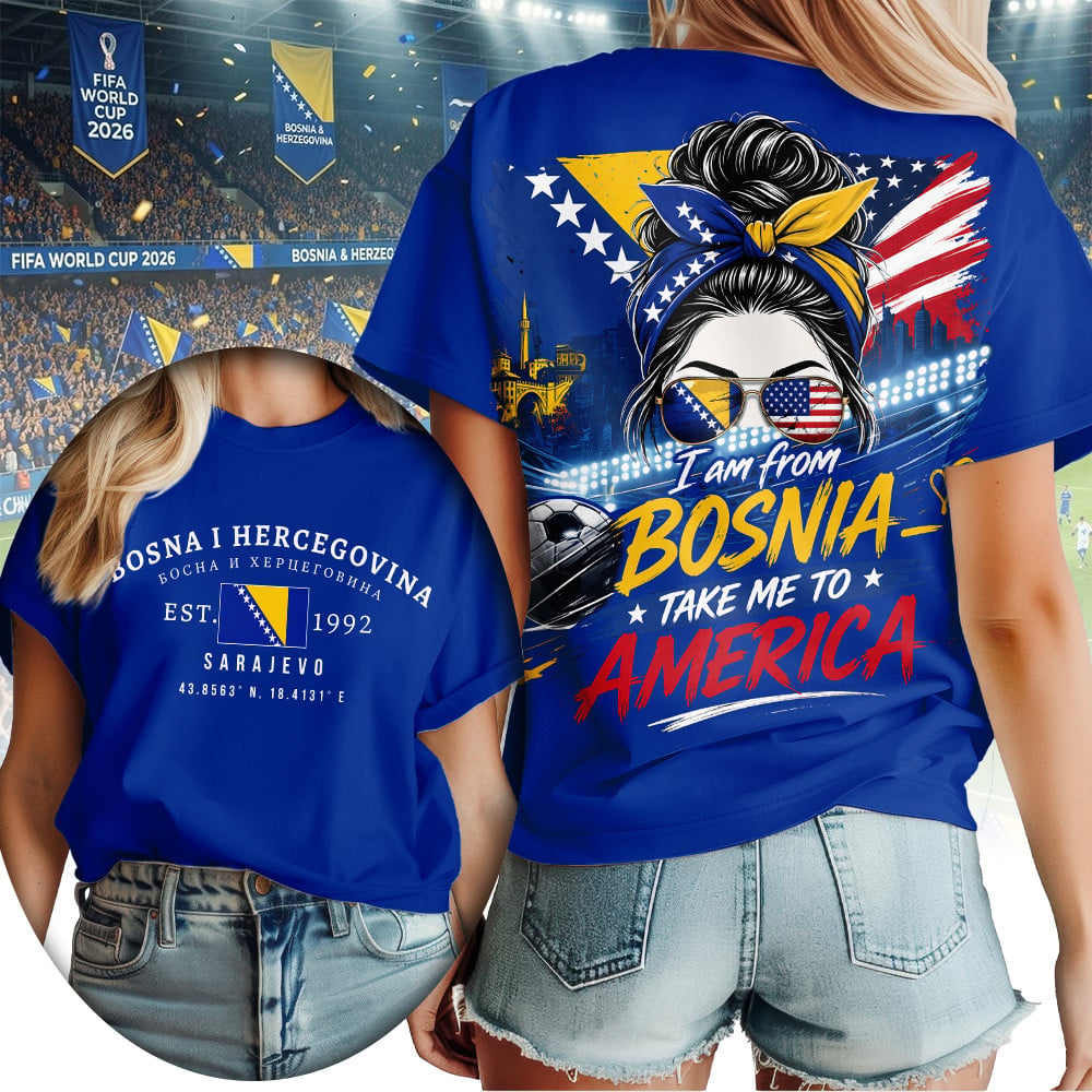 Bosnia &Amp; Herzegovina , Premium Wc26 Women T-Shirt - Image 3