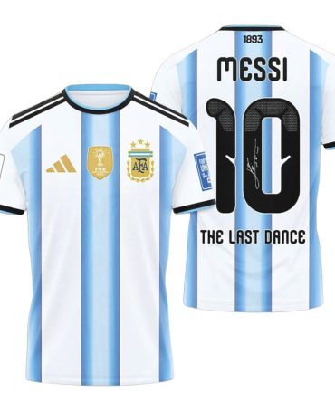 Lionel Messi Argentina Merch Number 10 The Last Dance Shirt Soccer Fans Sports Gift