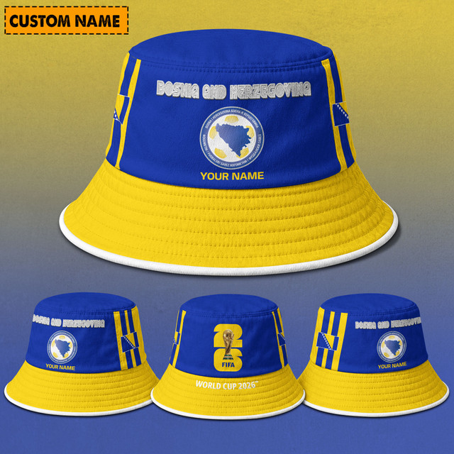 Bosnia And Herzegovina Fifa World Cup 2026 Bucket Hat Custom Name Gifts For Fan - Limited Edition