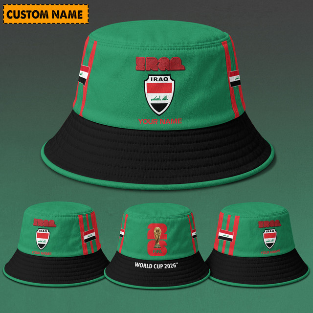 Iraq Fifa World Cup 2026 Bucket Hat Custom Name Gifts For Fan - Limited Edition