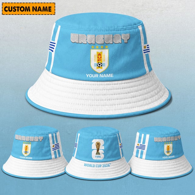 Uruguay Fifa World Cup 2026 Bucket Hat Custom Name Gifts For Fan - Limited Edition
