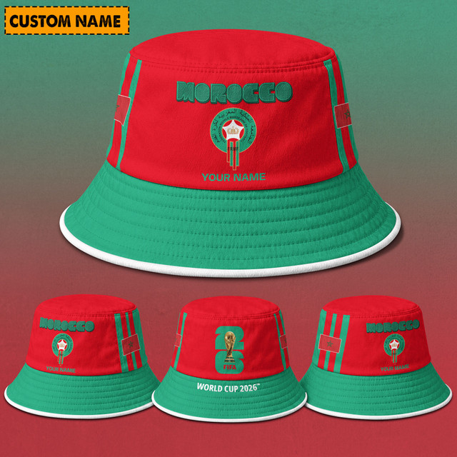 Morocco Fifa World Cup 2026 Bucket Hat Custom Name Gifts For Fan - Limited Edition