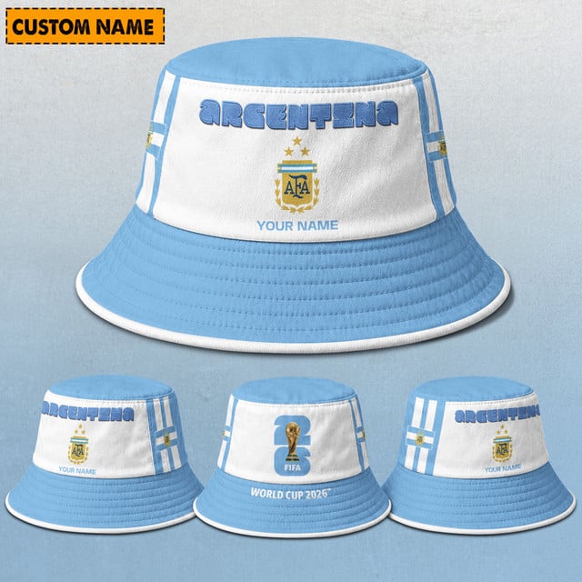 Argentina Fifa World Cup 2026 Bucket Hat Custom Name Gifts For Fan - Limited Edition