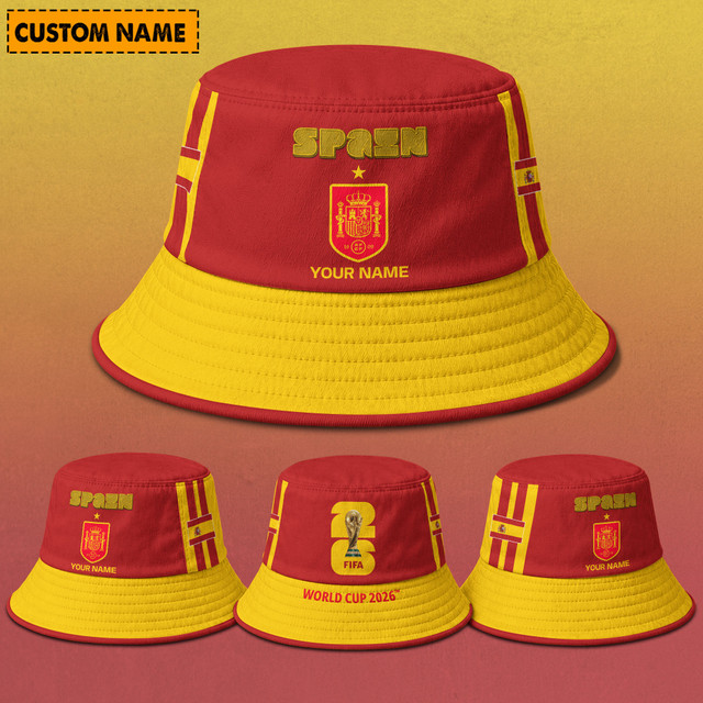Spain Fifa World Cup 2026 Bucket Hat Custom Name Gifts For Fan - Limited Edition