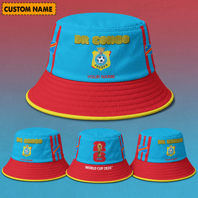 Dr Congo Fifa World Cup 2026 Bucket Hat Custom Name Gifts For Fan - Limited Edition