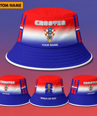 Croatia Fifa World Cup 2026 Bucket Hat Custom Name Gifts For Fan - Limited Edition
