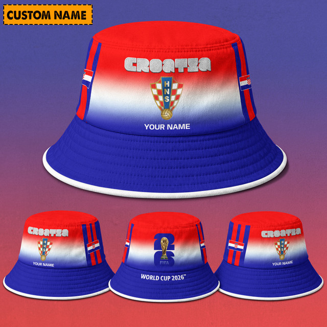 Croatia Fifa World Cup 2026 Bucket Hat Custom Name Gifts For Fan - Limited Edition
