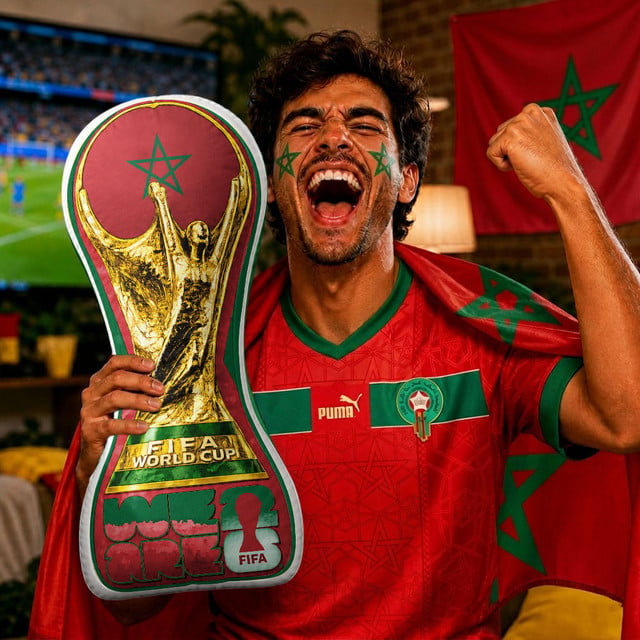 Morocco Fifa World Cup 2026 Custom Shape Pillow Gifts For Fan - Limited Edition