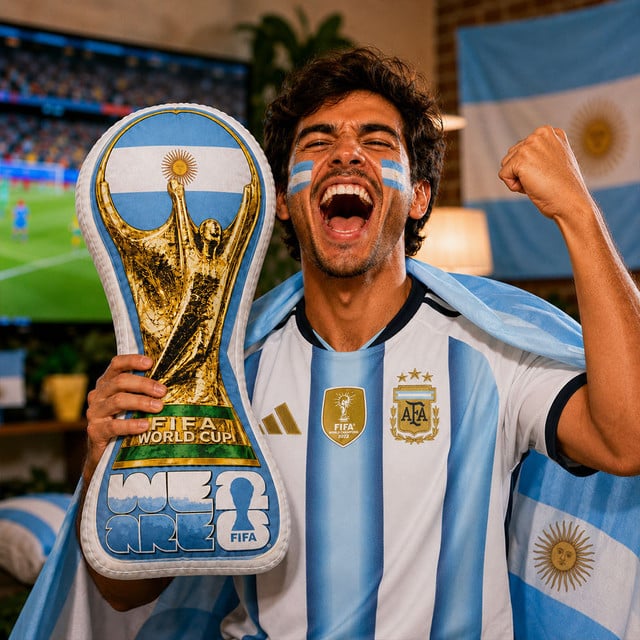 Argentina Fifa World Cup 2026 Custom Shape Pillow Gifts For Fan - Limited Edition