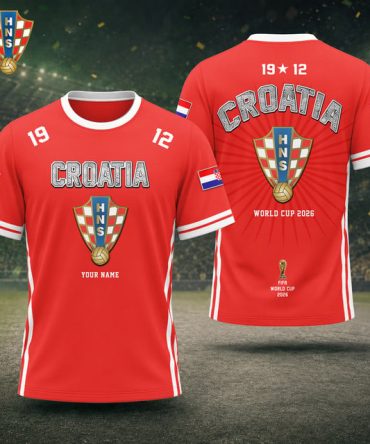 Croatia Fifa World Cup 2026 T Shirt Custom Any Name Gifts For Fan - Limited Edition