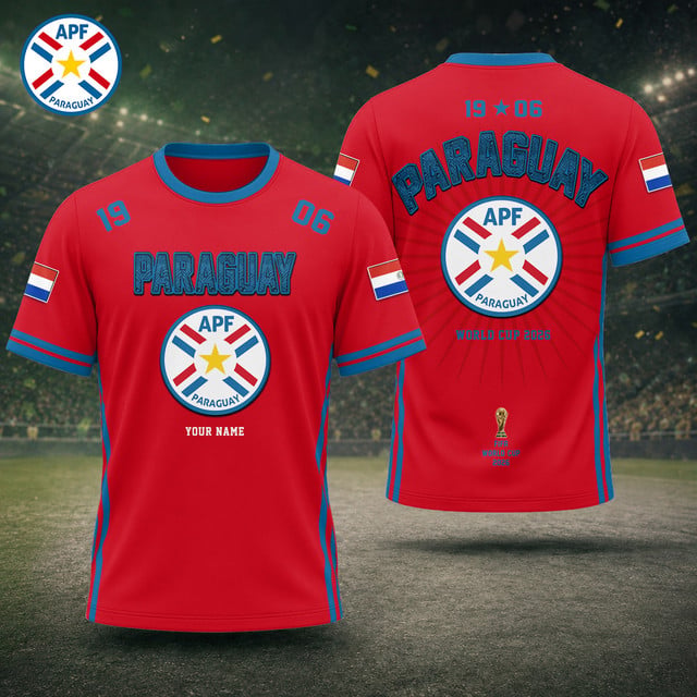 Paraguay Fifa World Cup 2026 T Shirt Custom Any Name Gifts For Fan - Limited Edition