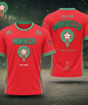 Morocco Fifa World Cup 2026 T Shirt Custom Any Name Gifts For Fan - Limited Edition