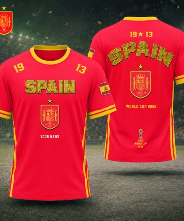 Spain Fifa World Cup 2026 T Shirt Custom Any Name Gifts For Fan - Limited Edition