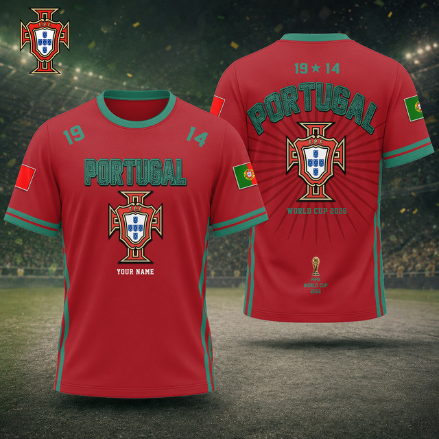 Portugal Fifa World Cup 2026 T Shirt Custom Any Name Gifts For Fan - Limited Edition