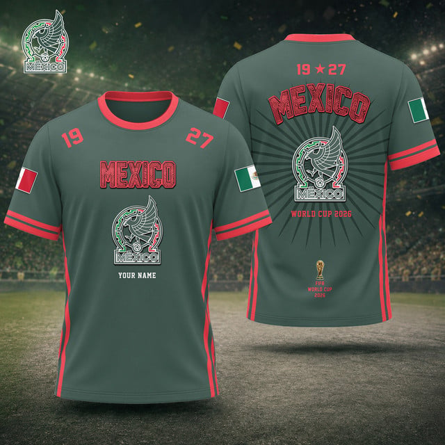 Mexico Fifa World Cup 2026 T Shirt Custom Any Name Gifts For Fan - Limited Edition