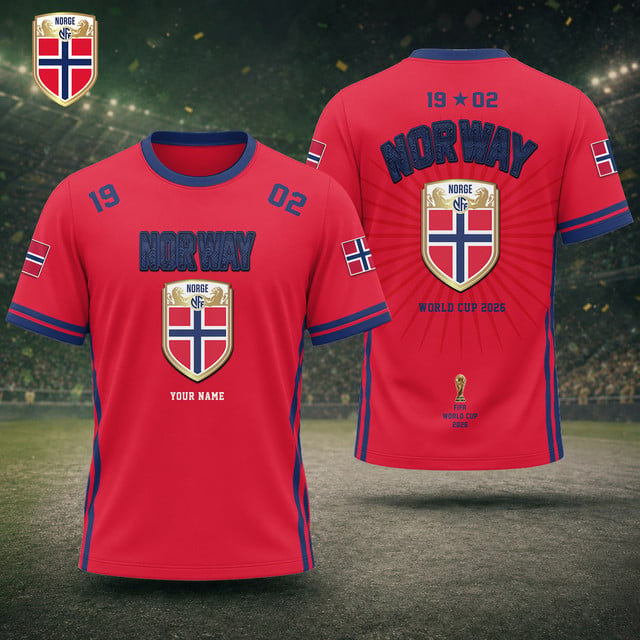 Norway Fifa World Cup 2026 T Shirt Custom Any Name Gifts For Fan - Limited Edition