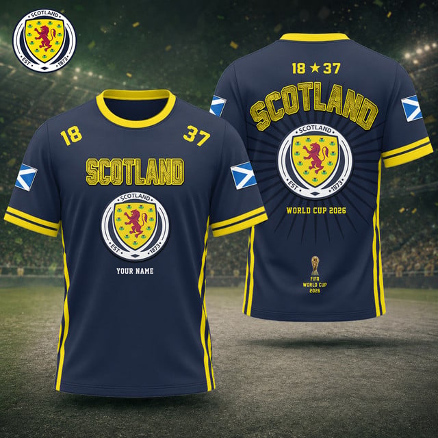 Scotland Fifa World Cup 2026 T Shirt Custom Any Name Gifts For Fan - Limited Edition