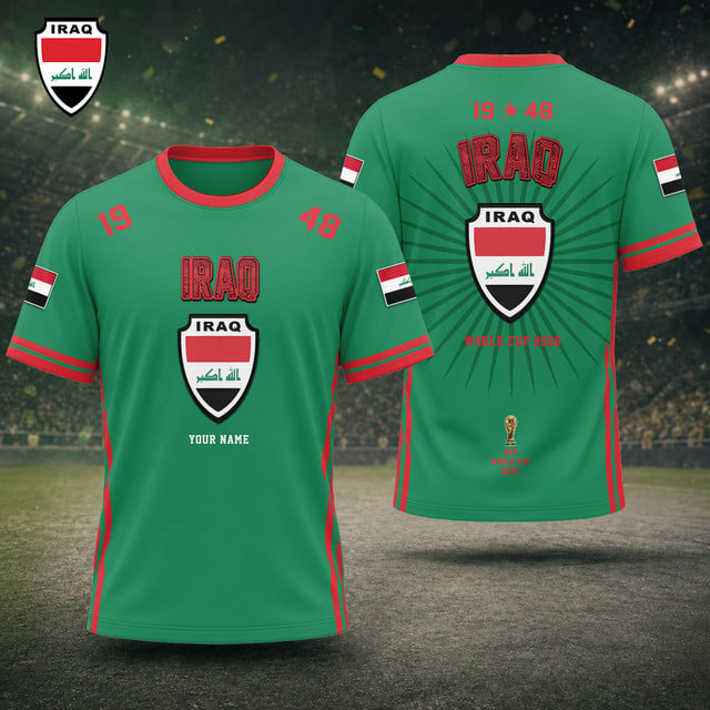 Iraq Fifa World Cup 2026 T Shirt Custom Any Name Gifts For Fan - Limited Edition