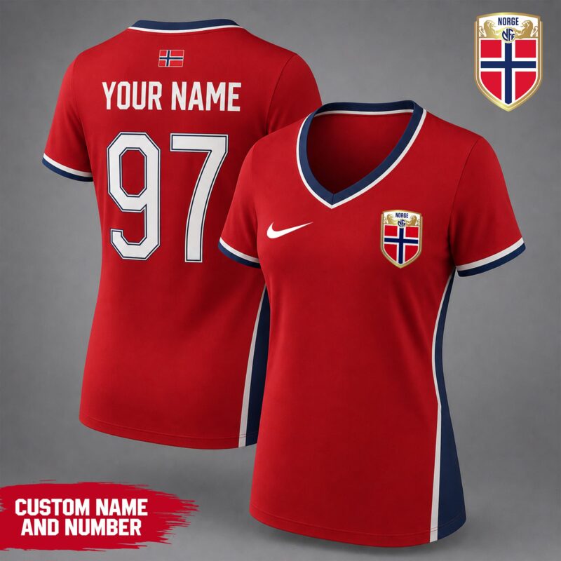 Norway , Premium Wc26 Team Pride Unisex V-Neck Shirt - Image 2