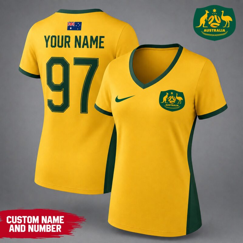 Australia , Premium Wc26 Team Pride Unisex V-Neck Shirt - Image 2