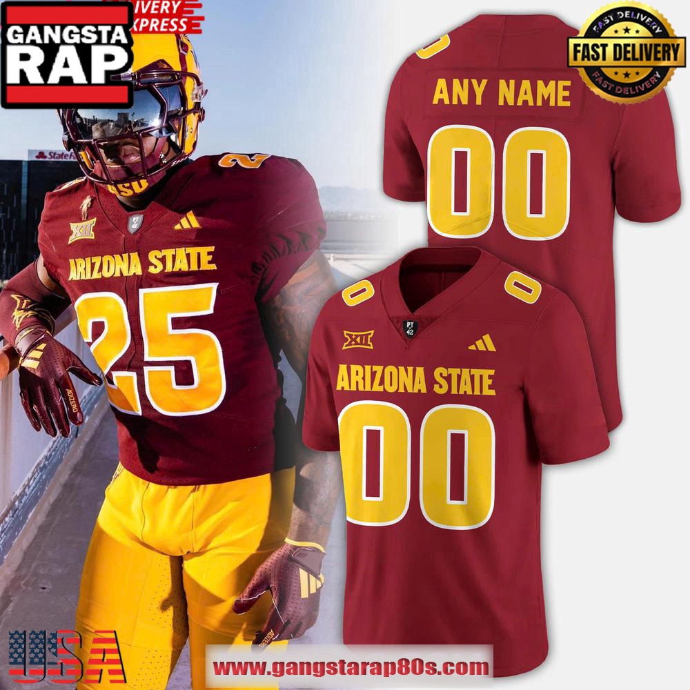 2025 Arizona State Sun Devils New Season Red Custom Football Jersey