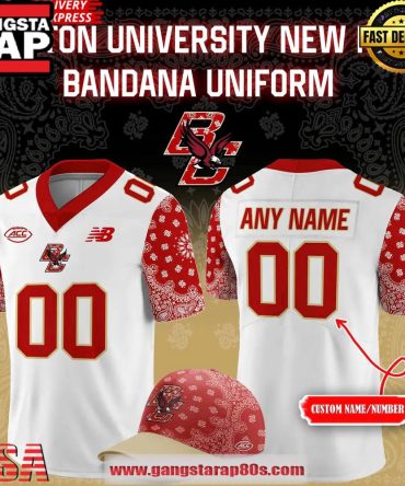 2025 Boston College Eagles Red Bandana Limited Custom Football Jersey