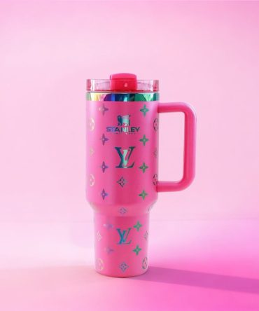 Louis Vuitton Lv Custom Design Holographic 40 Oz Insulated Car Cup, Tumbler With Handle