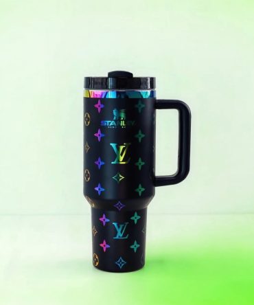 Louis Vuitton Lv Custom Design Holographic 40 Oz Insulated Car Cup, Tumbler With Handle