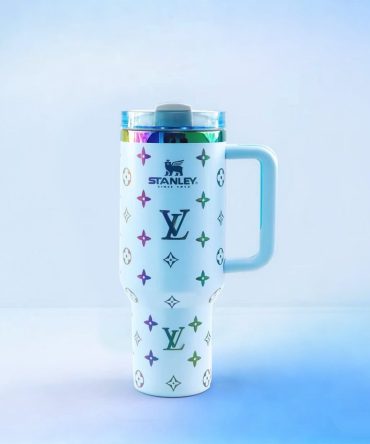 Louis Vuitton Lv Custom Design Holographic 40 Oz Insulated Car Cup, Tumbler With Handle