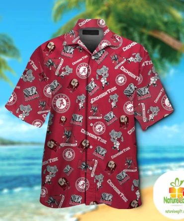 Alabama Crimson Tide Hawaiian Shirt Tropical Short Sleeve Aloha