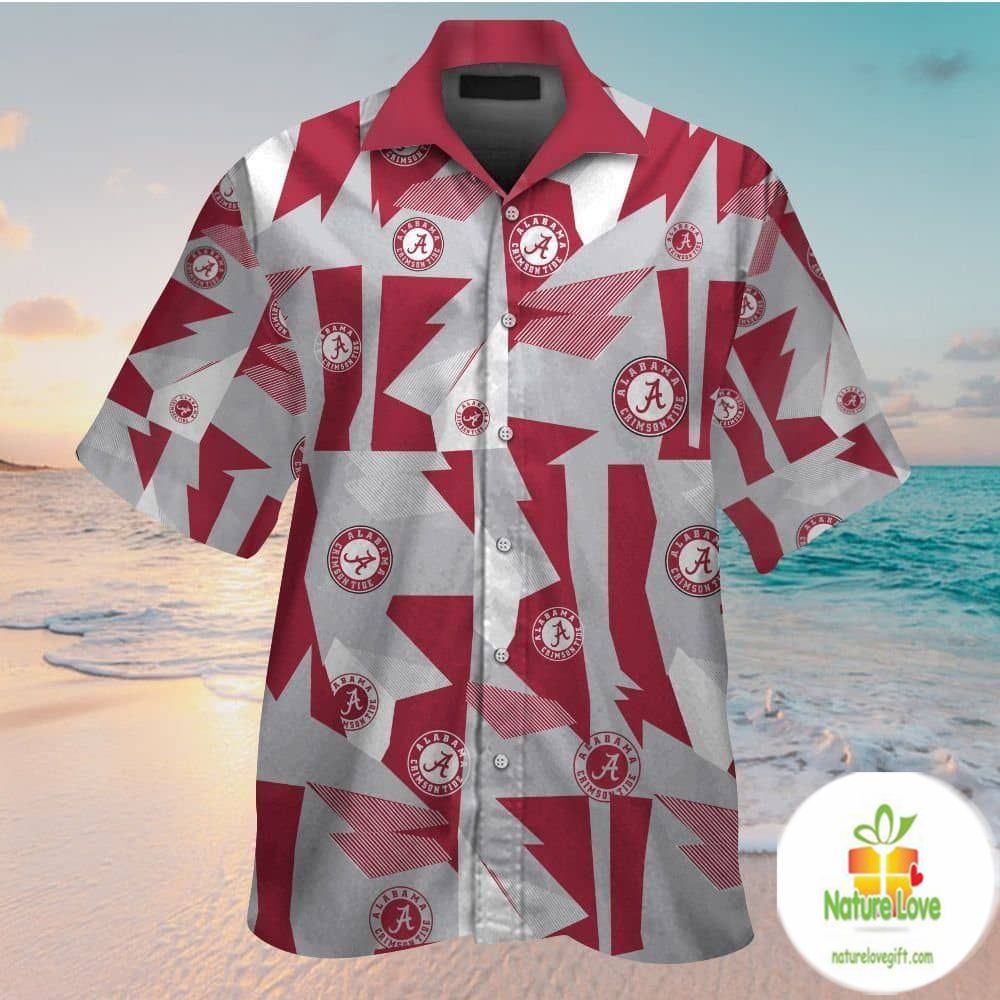 Alabama Crimson Tide Hawaiian Shirt Tropical Aloha Design