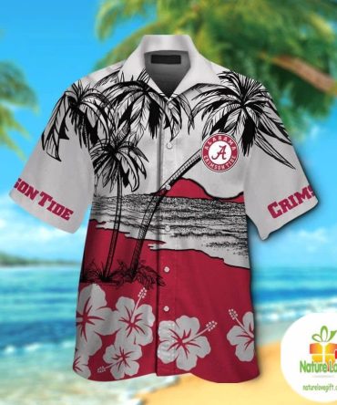 Alabama Crimson Tide Hawaiian Shirt Tropical Aloha Shirts