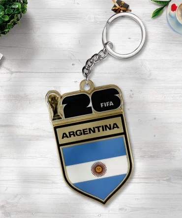 Argentina National Football Team 2026 World Cup Custom Shape 2-Sided Keychain