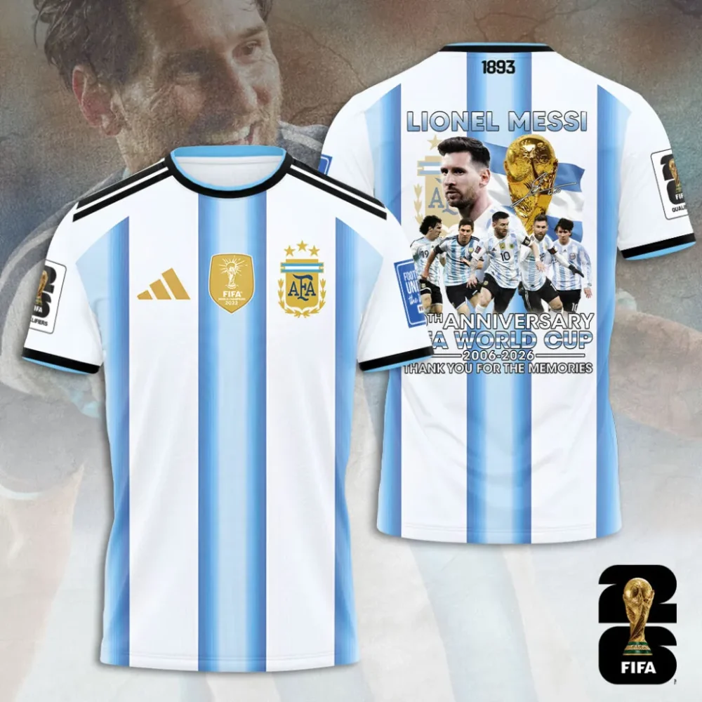 Argentina National Football Team X Lionel Messi 3D Shirt Hoodie