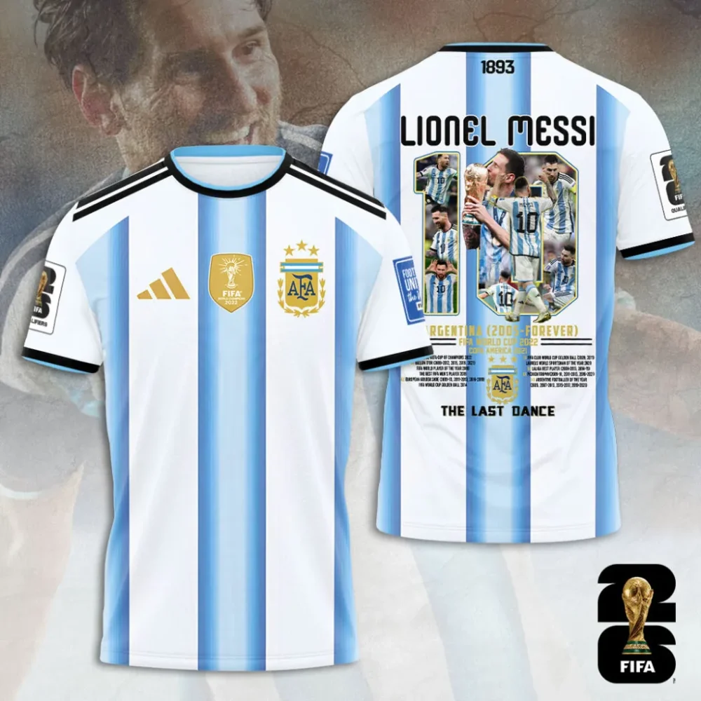 Argentina National Football Team X Lionel Messi 3D Shirt Hoodie