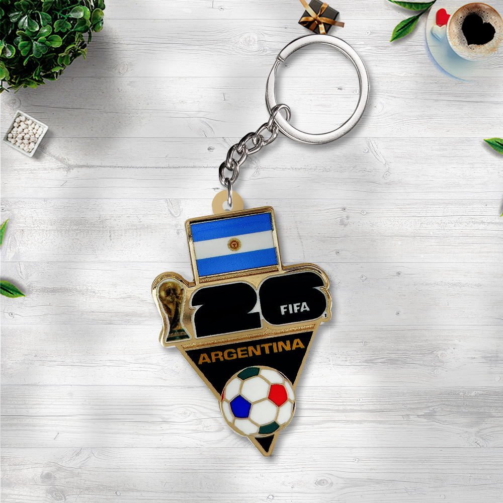 Argentina National Football Team 2026 World Cup Custom Shape 2-Sided Keychain