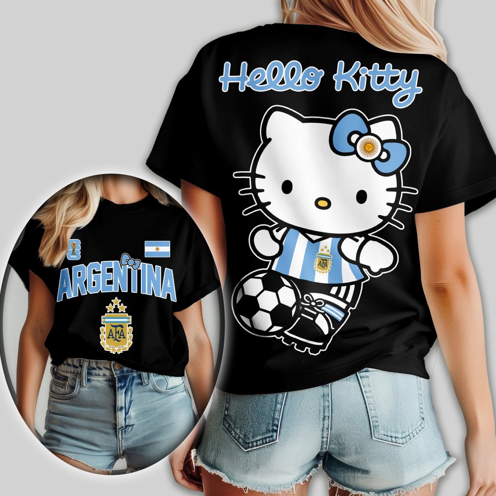 Argentina , Premium Wc26 Hello Kitty Women Shirt