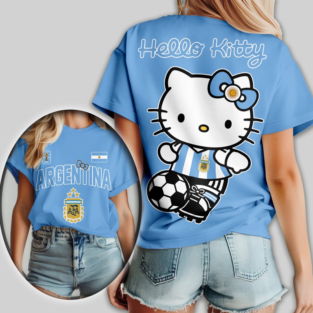 Argentina , Premium Wc26 Hello Kitty Women Shirt