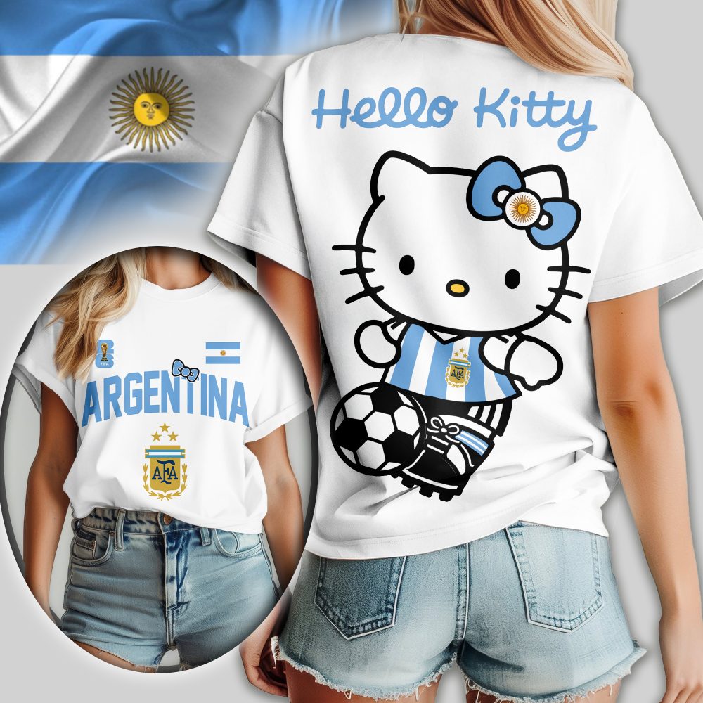 Argentina , Premium Wc26 Hello Kitty Women Shirt