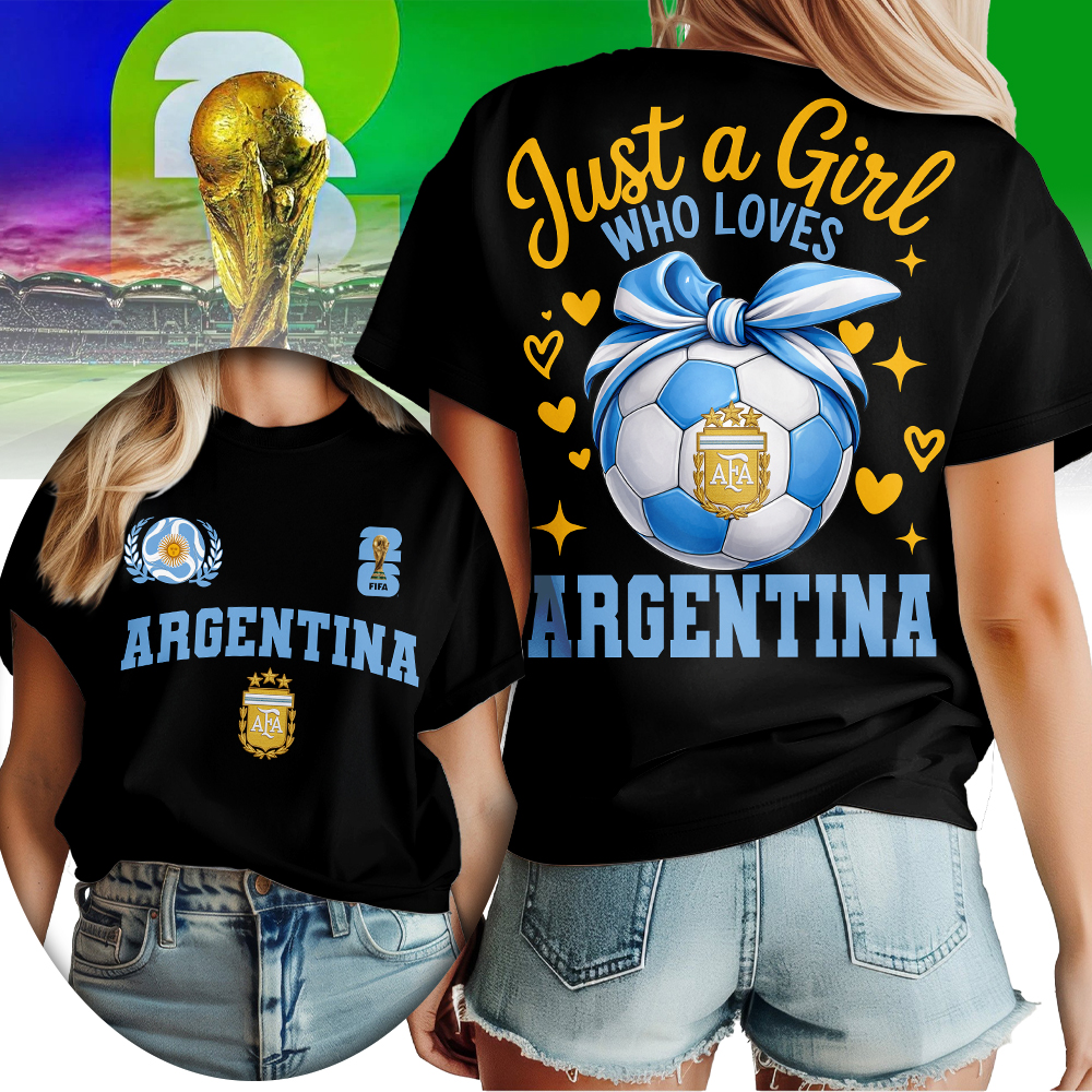 Argentina , Premium Wc26 Just A Girl Who Loves Soccer Shirt