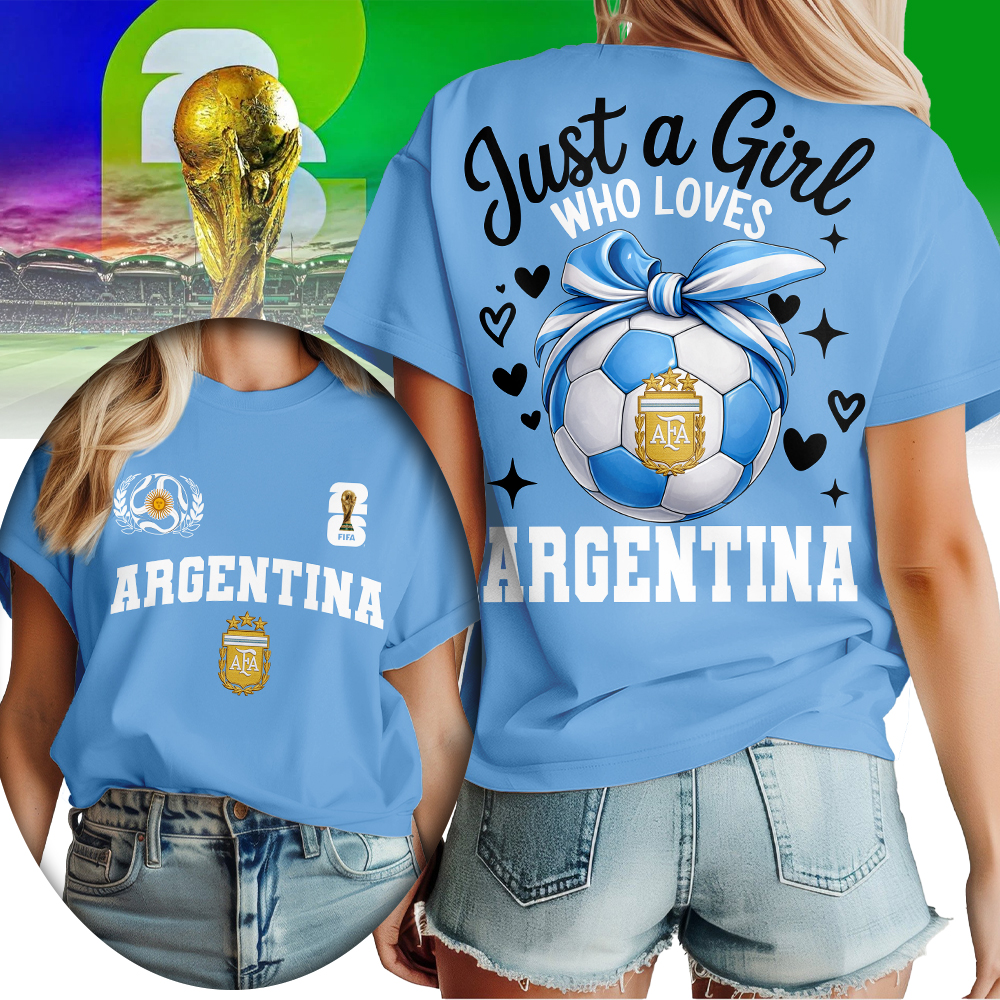 Argentina , Premium Wc26 Just A Girl Who Loves Soccer Shirt