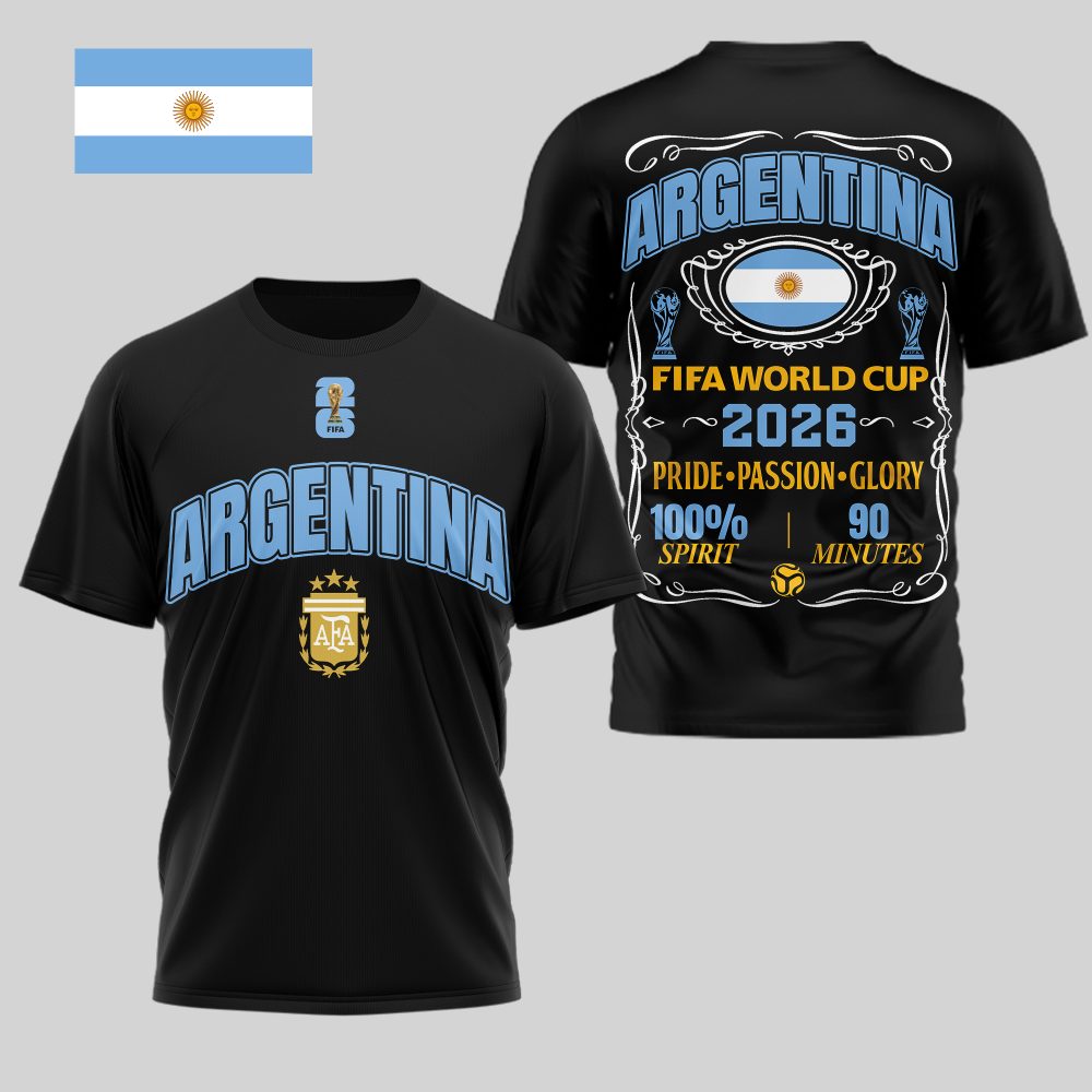 Argentina , Premium Wc26 Pride Passion Glory 3D Shirt