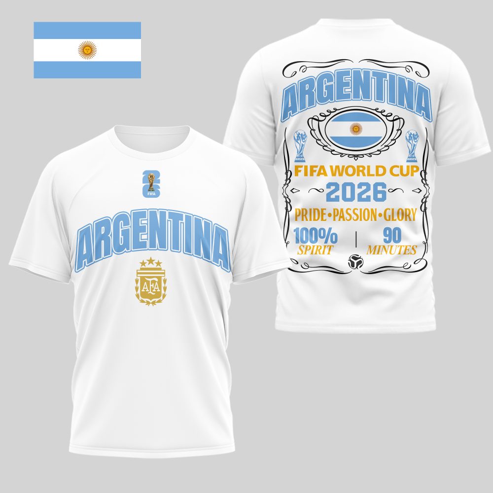 Argentina , Premium Wc26 Pride Passion Glory 3D Shirt