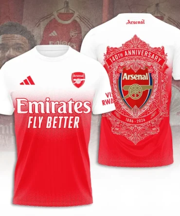 Arsenal Fc 140Th Anniversary 2026 3D Apparel