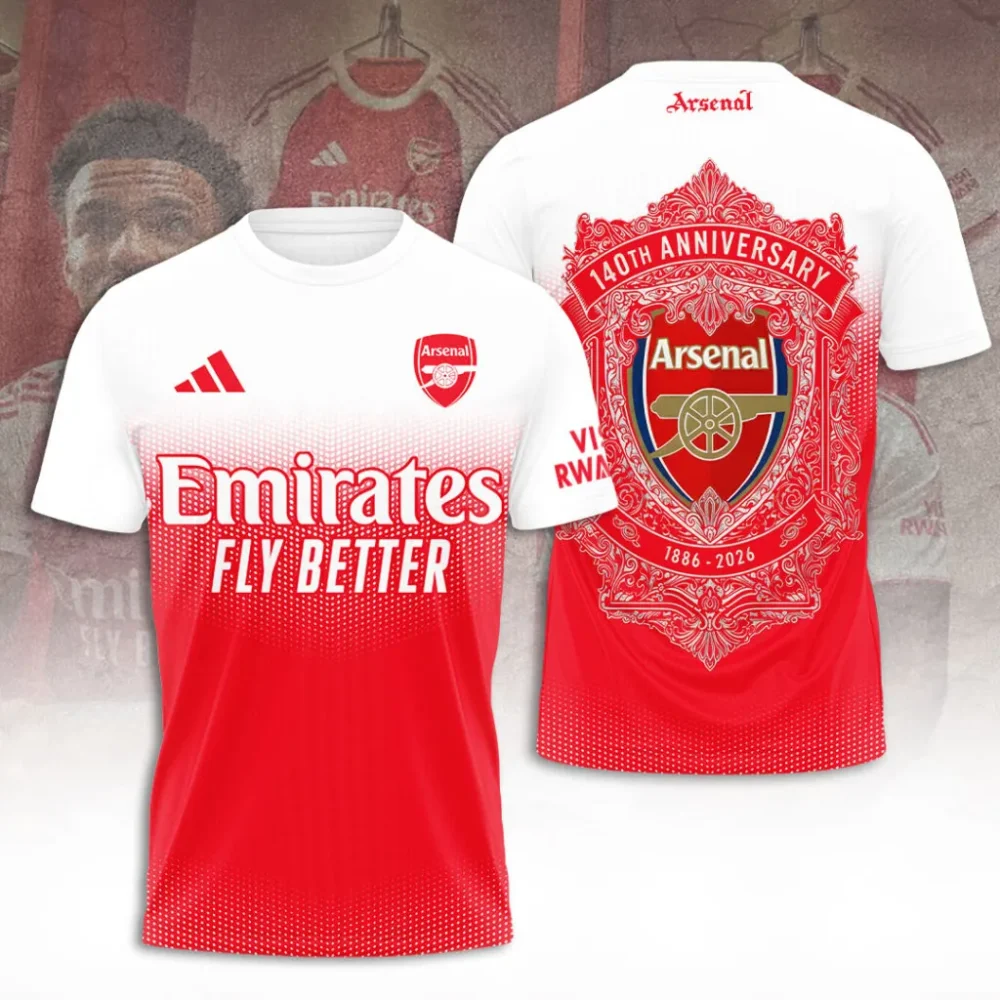 Arsenal Fc 140Th Anniversary 2026 3D Apparel