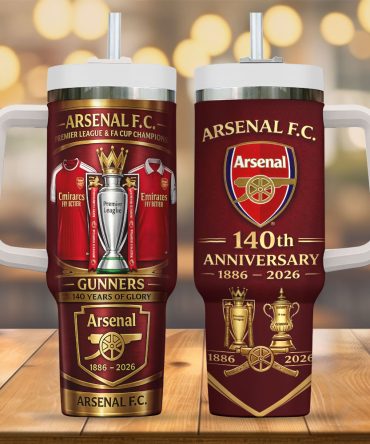 Arsenal Fc 140Th Anniversary 40Oz Stanley Tumbler